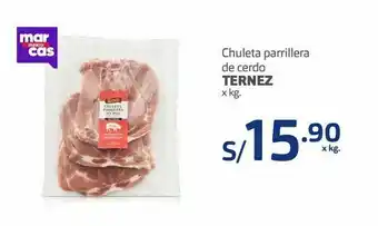 Makro Chuleta parrillera de cerdo ternez x kg oferta