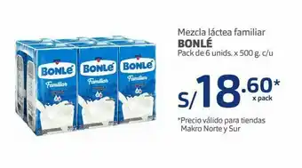 Makro Mezcla láctea bonlé pack 6und x 500g oferta