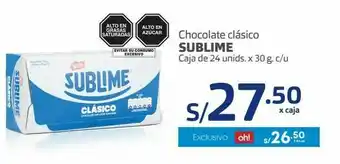 Makro Chocolate clasico sublime 24und x 30g oferta