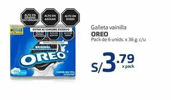 Makro Galleta vainilla oreo pack 6und x 36g oferta