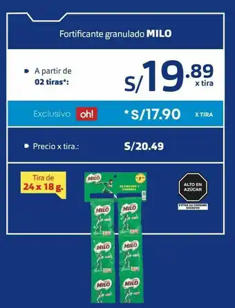 Makro Fortificante milo tira de 24 x 18g oferta