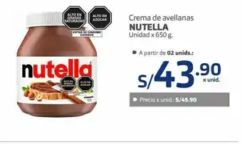 Makro Crema de avellanas nutella 650g oferta