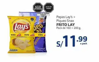 Makro Papas lays + piqueo snax frito lay 160g+200g oferta