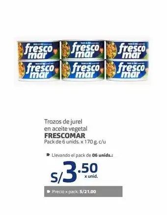 Makro Trozos de jurel en aceite vegetal frescomar pack 6und x 170g oferta