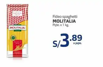 Makro Fideos spaghetti molitalia 1 kg oferta