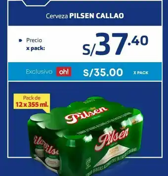 Makro Cerveza pilsen callao lata pack 12und x 355ml oferta