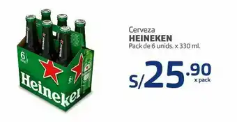 Makro Cerveza heineken pack 6und x 330ml oferta