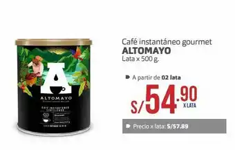 Makro Café instantáneo gourmet altomayo lata 500g oferta