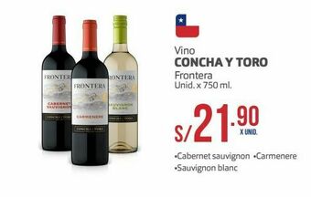 Makro Vino concha y toro frontera 750ml oferta