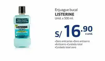 Makro Enjuague bucal listerine 500ml oferta
