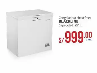 Makro Congeladora chest freez blackline 251l oferta