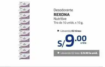 Makro Desodorante rexona nutritive tira de 10und x 10g oferta