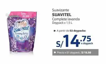 Makro Suavizante suavitel lavanda doypack 1,5l oferta