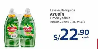 Makro Lavavajilla líquida ayudín limón y sabila pack 2und x 900ml oferta