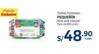 Makro Toallas húmedas pequeñin aloe vera 600und oferta