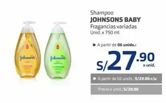 Makro Shampoo johnson's baby 750ml oferta