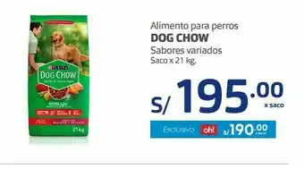 Makro Alimento para perros dog chow 21kg oferta