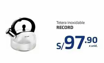 Makro Tetera inoxidable record oferta