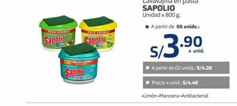Makro Lavavajilla en pasta sapolio oferta