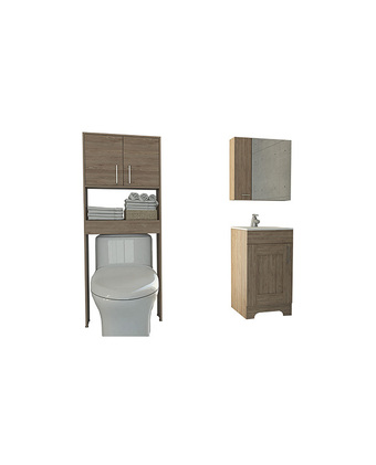 Tiendas EFE Combo barcelona tuhome lavamanos + baño + botiquín - miel oferta