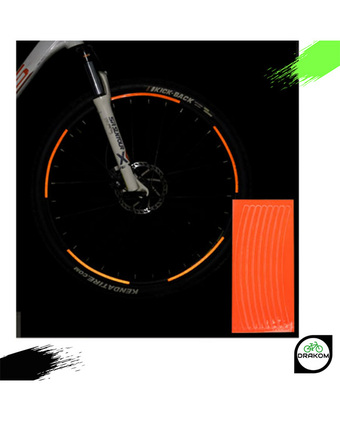 Tiendas EFE Paquete de 8 stickers reflectivos - naranja oferta