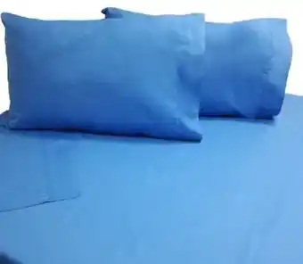 Tottus Juego de sabanas azul queen algodón oferta