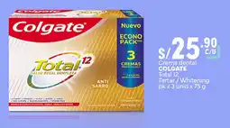 Plaza Vea Colgate Total 12 crema dental oferta