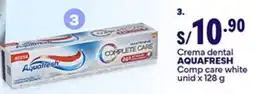 Plaza Vea Aquafresh Complete Care crema dental oferta
