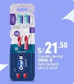 Plaza Vea Oral-B adva radiant cepillo dental oferta