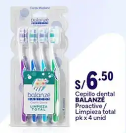 Plaza Vea Balanzé cepillo dental oferta