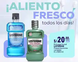 Plaza Vea Listerine enjuage bucal oferta