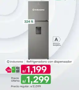 Tottus Indurama refrigeradora con dispensador oferta