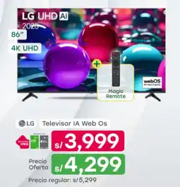 Tottus LG Televisor IA Wed OS 86" oferta