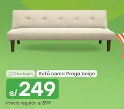 Tottus Casa Joven Sofá cama Praga beige oferta