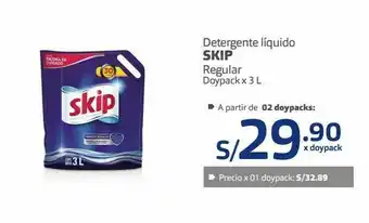 Makro Detergente líquido skip regular doypack 3l oferta