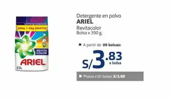 Makro Detergente en polvo ariel revitacolor bolsa 390g oferta