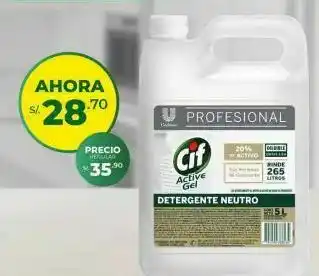 Makro Detergente neutro cif active gel 5l oferta