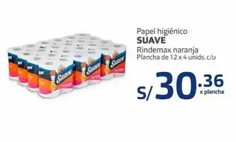 Makro Papel higiénico suave rindemax naranja, plancha de 12x4 und oferta