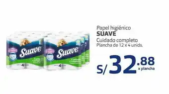 Makro Papel higiénico suave cuidado completo placha 12 x 4 und oferta