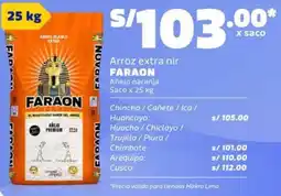 Makro Faraon arroz extra nir añejo naranja saco oferta