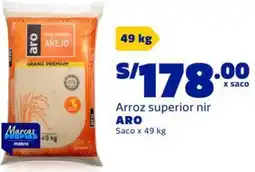 Makro Aro arroz superior nir saco oferta