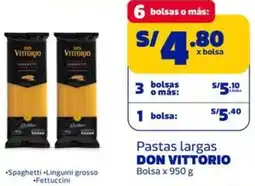 Makro Don vittorio pastas largas bolsa oferta