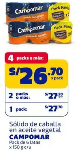 Makro Campomar sólido de caballa en aceite vegetal oferta