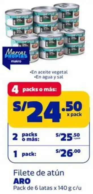 Makro Aro filete de atún oferta