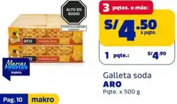 Makro Aro galleta soda pqte. oferta