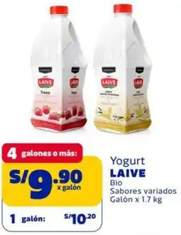 Makro Laive yogurt sabores variados galón oferta