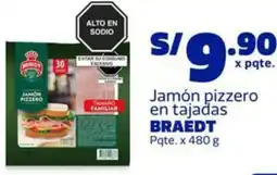 Makro Braedt jamón pizzero en tajadas pqte. oferta