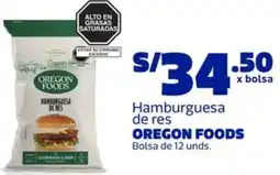Makro Oregon foods hamburguesa de res bolsa oferta