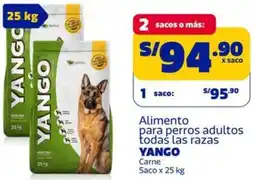 Makro Yango alimento para perros adultos todas las razas carne saco oferta