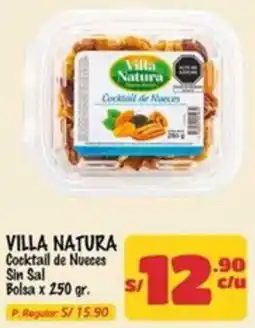 MaxiAhorro Villa natura cocktail de nueces sin sal bolsa oferta